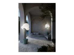 Zafferano - Lámpara de pie Árbol de Luz para interior y exterior. Salvia - Lámpara de pie LED E27 - Superficie de apoyo ajustable.
