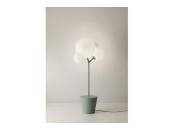 Zafferano - Lámpara de pie Árbol de Luz para interior y exterior. Salvia - Lámpara de pie LED E27 - Superficie de apoyo ajustable.