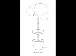 Zafferano - Lámpara de pie Árbol de Luz para interior y exterior. Salvia - Lámpara de pie LED E27 - Superficie de apoyo ajustable.