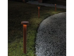 Zafferano Ciottolo - Baliza LED de exterior IP54 7W 3000K diseño moderno en aluminio para jardines y caminos - 70 cm Gris Oscuro
