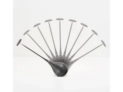 Zafferano Dondolina - Lámpara de mesa LED recargable IP65, inalámbrica, con regulador táctil - Diseño italiano, color negro
