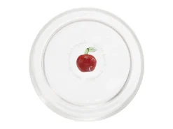 Zafferano Teca Frutta - Juego de 6 Vasos de Vidrio Borosilicato con Manzana - Vaso de 35 cl Doble Fondo Decorado a Mano, Fácilmente Lavable