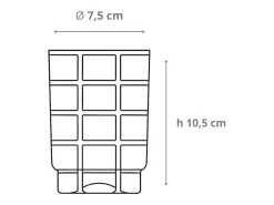Zafferano Twiddle - Juego de 6 vasos de vidrio soplado de colores, 35 cl - Vasos artesanales con decoración blanca, aptos para lavavajillas