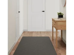 Zev Alfombra de pasillo gris antracita 80x180 cm